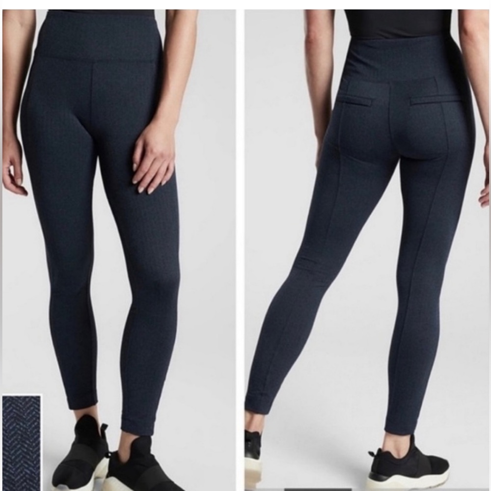 Athleta Black Delancey Herringbone Legging - size small- LIKE NEW!!